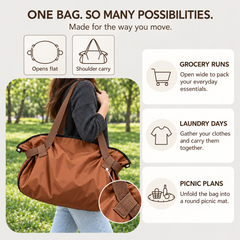 Brown | 5 | Brown Picnic Tote features