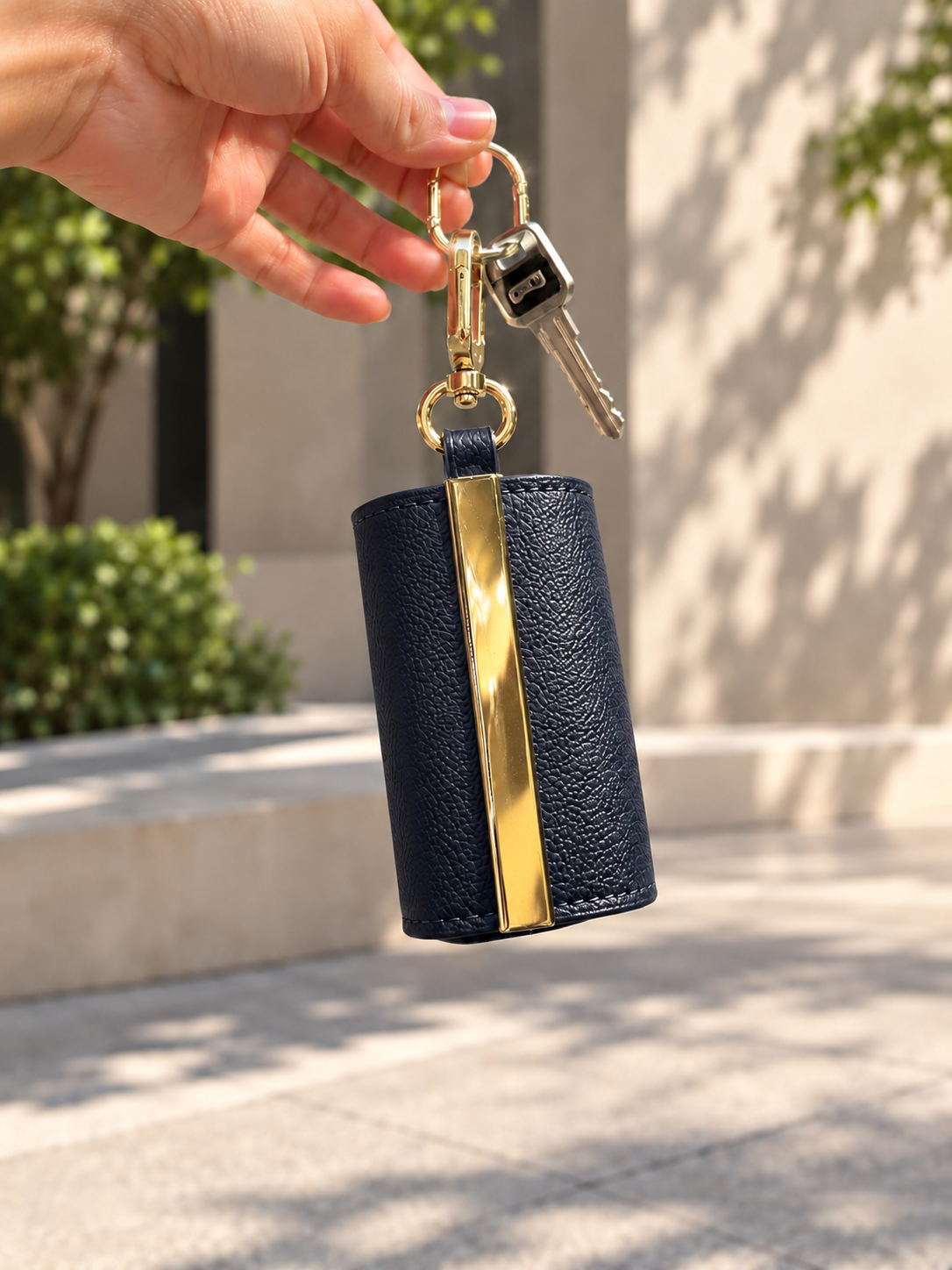 Black | 5 | Folded keychain pouch