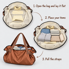 Brown | 3 | How to fold the brown Picnic Tote