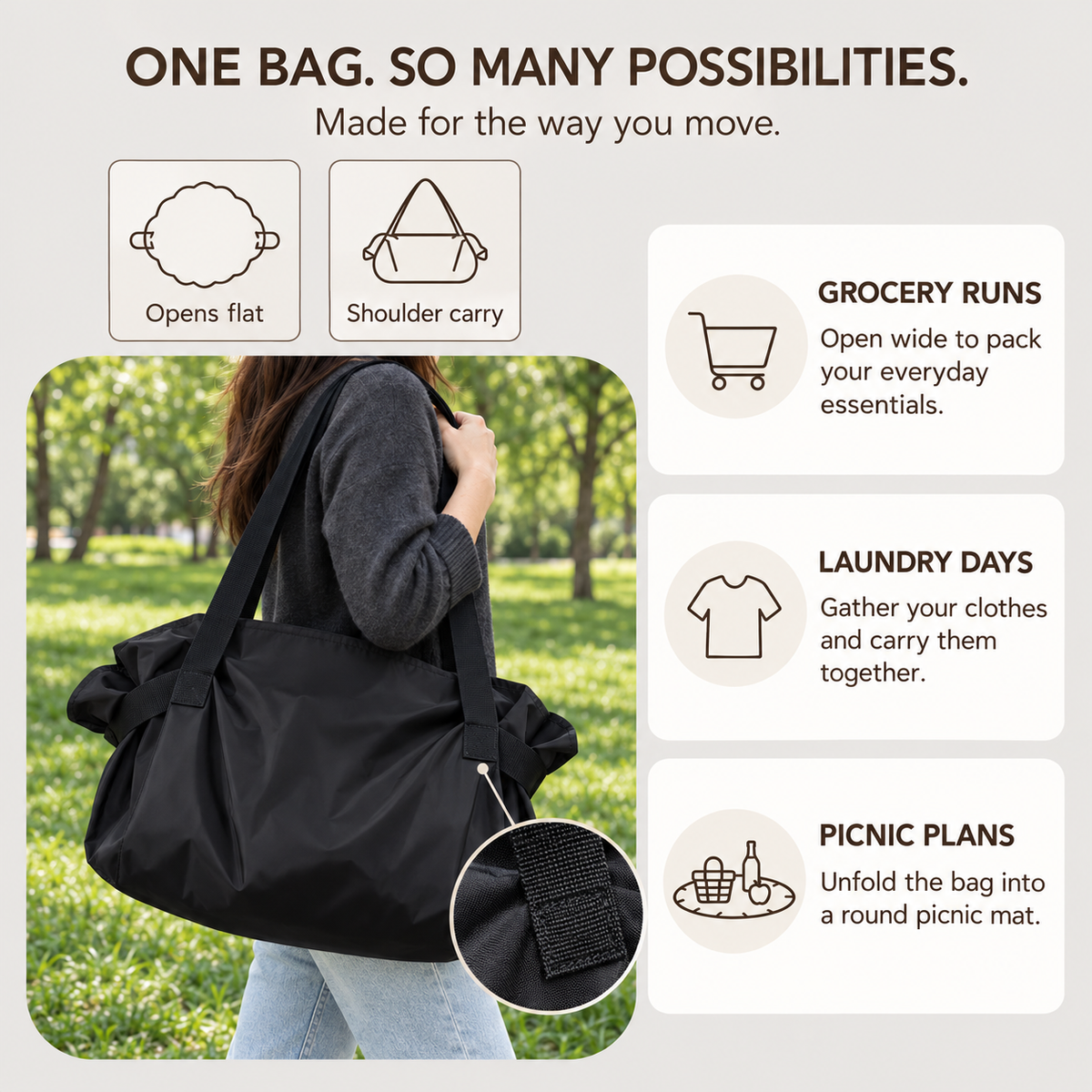 CLIVOA Picnic Tote